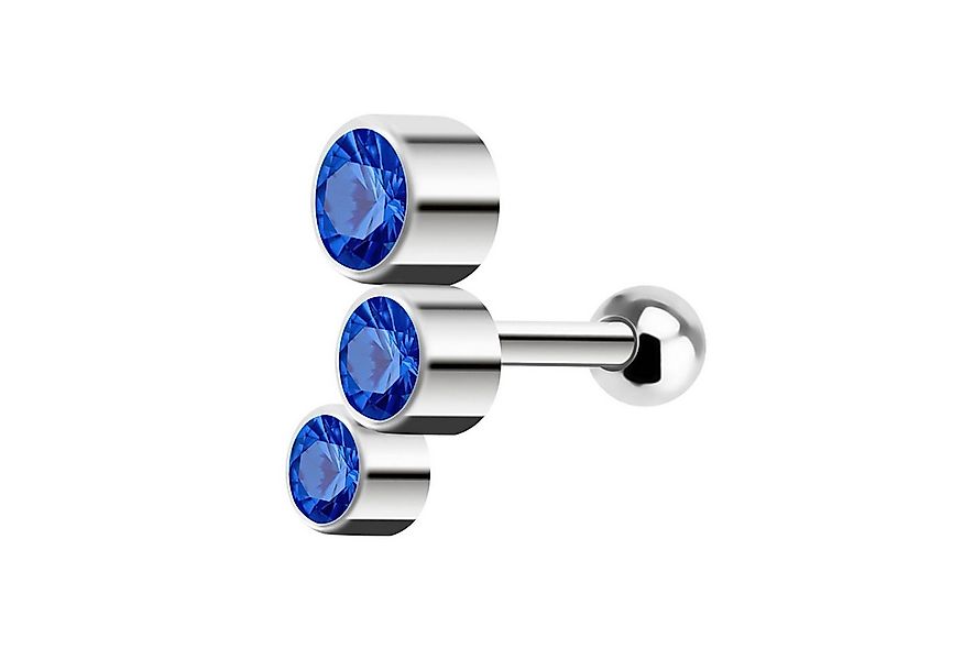 Taffstyle Piercing-Set Ohr Tragus Knorpel Helix Triple Kristall Kugeln, Pie günstig online kaufen