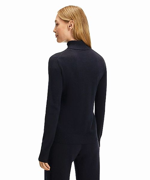 FALKE Damen Pullover Rollkragen, L, Blau, Uni, Kaschmir, 64174-643704 günstig online kaufen