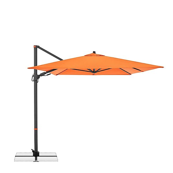 Doppler Ampelschirm MyZone 240 cm x 320 cm Orange mit Kurbelmechanik günstig online kaufen