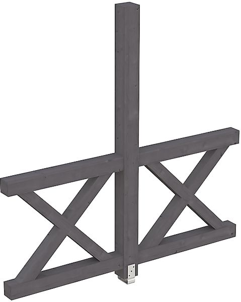 Skanholz Carport-Seitenwand "Andreaskreuz" freistehehend günstig online kaufen