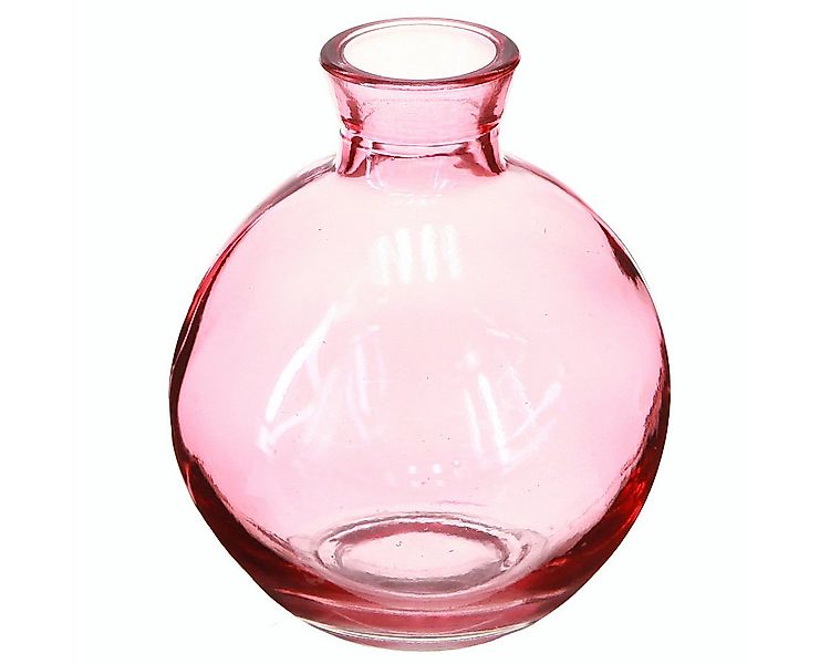 Viana Tischvase Retro Minivasen Rosa Glas Bauchig Ø7,5cm H9cm Vintage 6er S günstig online kaufen