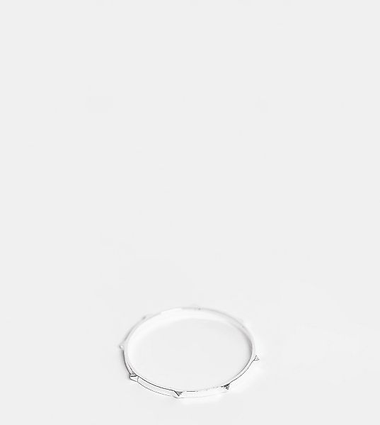 Kingsley Ryan Curve – Ring aus Sterlingsilber mit Stacheldetails günstig online kaufen