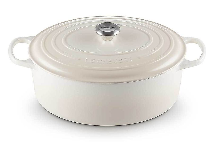 Le Creuset Bräter Signature Oval Gusseisen Meringue 31cm günstig online kaufen