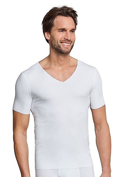 Schiesser T-Shirt Shirt Seamless V-Ausschnitt Laser Cut Kurzarm (Interlock, günstig online kaufen