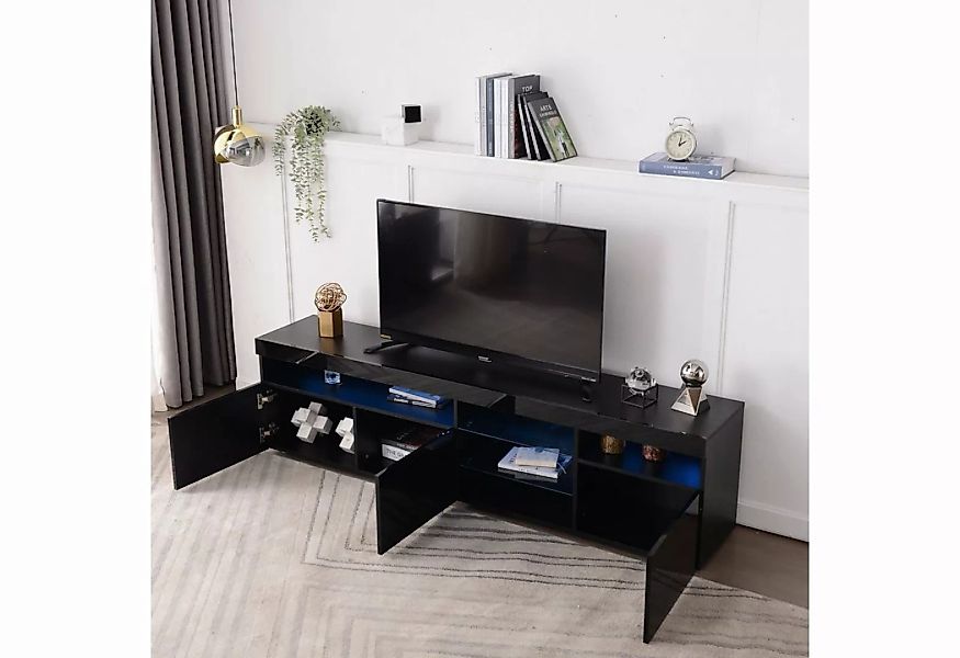 REDOM TV-Schrank Fernsehschrank TV-Lowboard (mit LED-Beleuchtung (3 Schrank günstig online kaufen