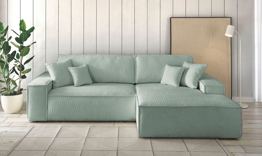 andas Ecksofa "FINNLEY Schlafsofa 267 cm, L-Form mit Schlaffunktion & Bettk günstig online kaufen