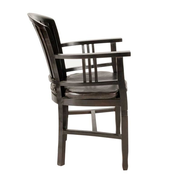 Kolonial Stuhl mit Armlehnen Akazie Massivholz günstig online kaufen