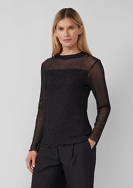 s.Oliver Langarmshirt T-Shirt Transparentes Shirt mit günstig online kaufen