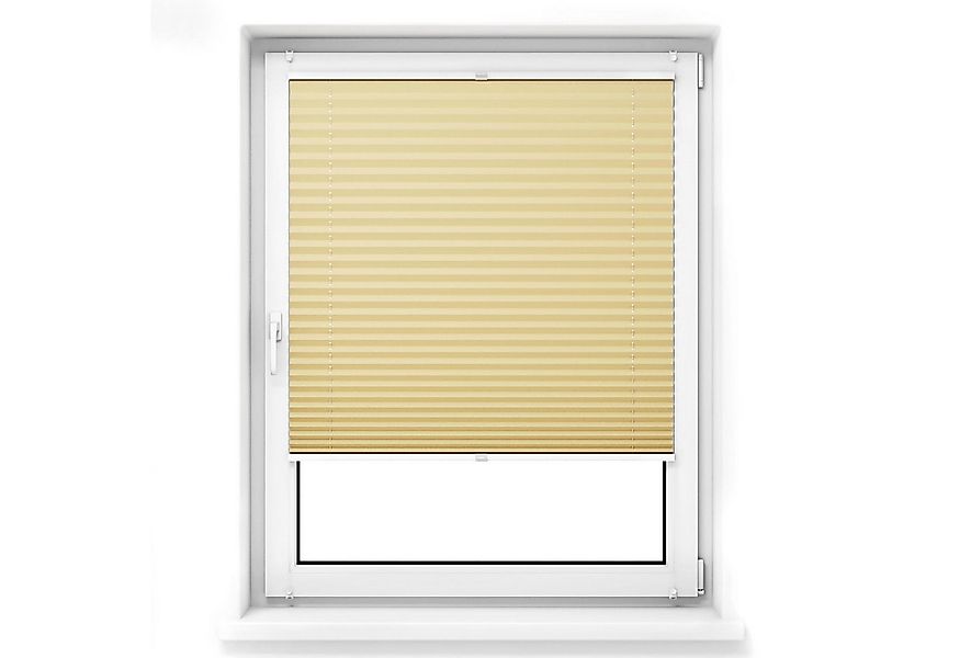 jalousiescout Plissee Pure Plissee Premium, 35 x 110 cm, beige, halbtranspa günstig online kaufen