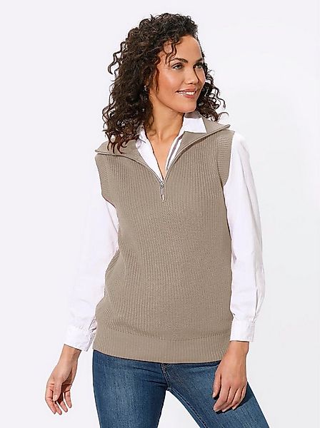 Witt Strickpullover Pullunder Ärmellos Rippoptik günstig online kaufen