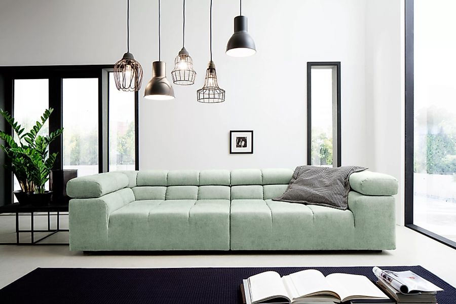 INOSIGN Big-Sofa "Ancona B/T/H: 290/110/70 cm", auffällige Steppung, inkl. günstig online kaufen