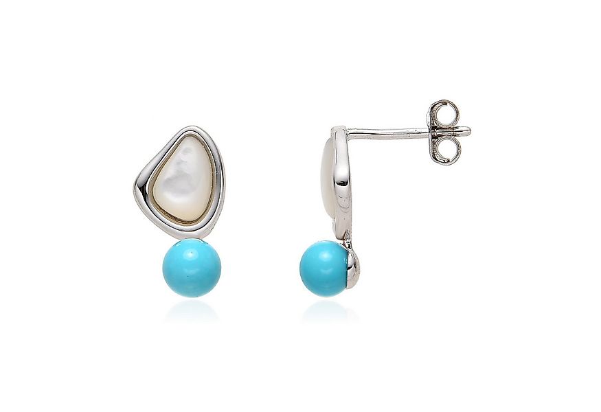 Cavill Ohrring-Set Cavill 925 Silber Ohrstecker mit 1,4 ct Türkis & Perlmut günstig online kaufen