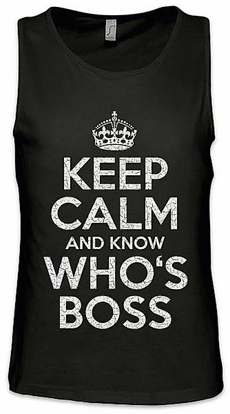 Urban Backwoods Tanktop Keep Calm And Know Who's Boss Ärmelloses T-Shirt Fu günstig online kaufen