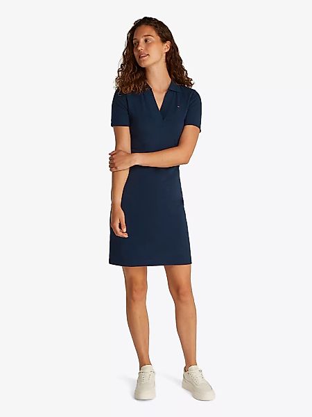 Tommy Hilfiger Polokleid "SLIM OPEN NK POLO DRESS SS", mit gestickter Tommy günstig online kaufen