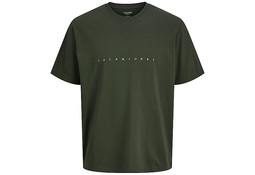 Jack & Jones Rundhalsshirt Jack&Jones T-Shirt Übergröße oliv kleiner Logopr günstig online kaufen