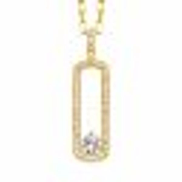 Anhänger mit Kette 925/- Sterling Silber vergoldet 44 Zirkonia günstig online kaufen