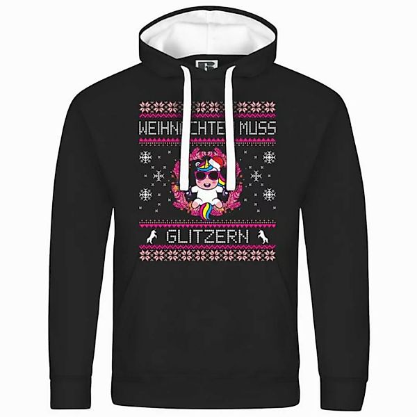 deinshirt Kapuzenpullover Herren Kapuzenpullover Weihnachten muss glitzern günstig online kaufen