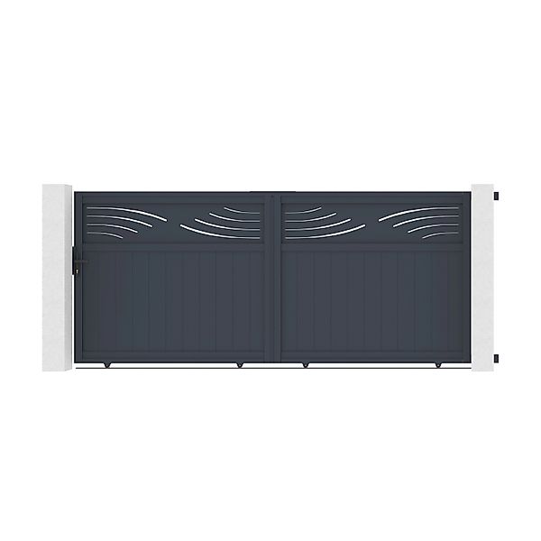 Casanoov Schiebetor Aus Aluminium 3 7M Halti H 160Cm Grau günstig online kaufen