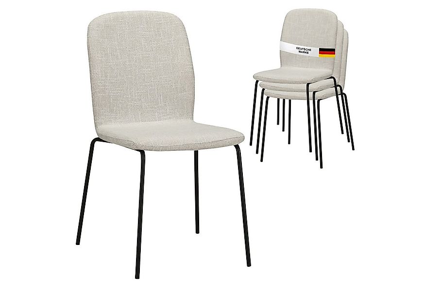 Albatros International Esszimmerstuhl Esszimmerstuhl ENNA 4er Set Beige beq günstig online kaufen