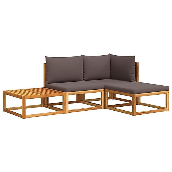 vidaXL Loungesofa 4-tlg. Garten-Sofagarnitur mit Kissen günstig online kaufen
