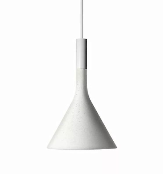 Pendelleuchte Mini Aplomb stein weiß / Beton - H 21 cm - Foscarini - Weiß günstig online kaufen