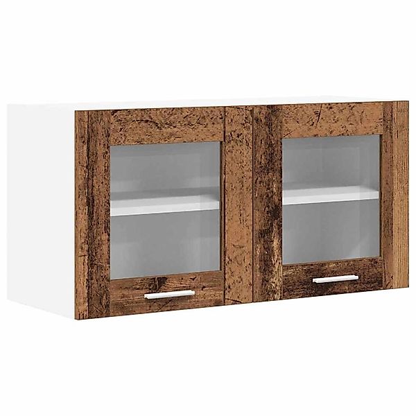 vidaXL Hängeschrank mit Tür Riga Altes Holz und Weiß 80 x 31 x 40 cm 884238 günstig online kaufen
