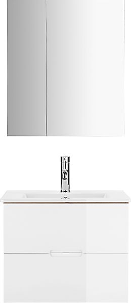 welltime Badmöbel-Set Lund Badmöbel Set Badschrank günstig online kaufen