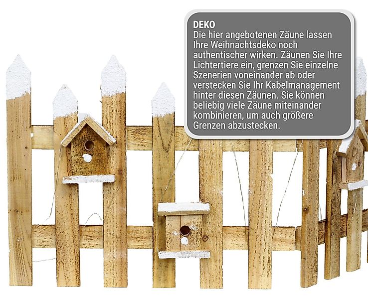 HAGO Weihnachtsfigur Holzzaun Zaun Holz Dekozaun günstig online kaufen