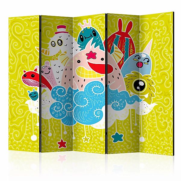 5-teiliges Paravent - Happy Creatures Ii [room Dividers] günstig online kaufen