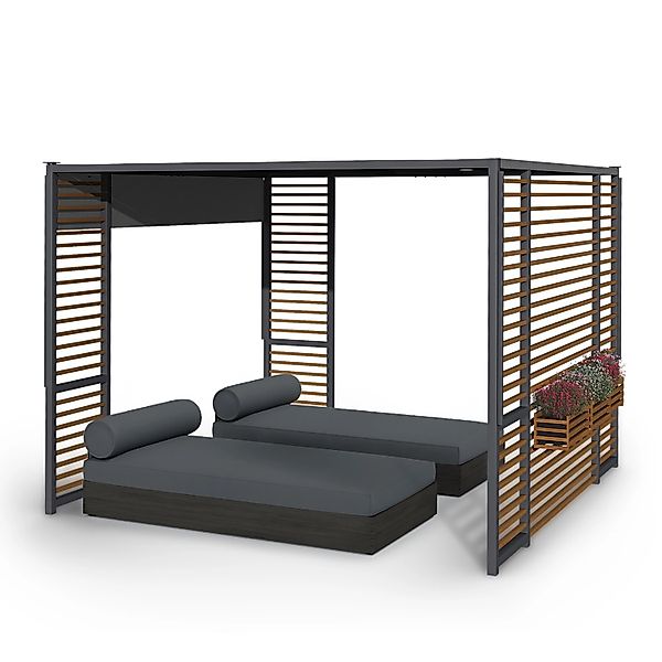 Blumfeldt Valence Gazebo Gartenpavillon 3x3 m UV50+ Wasserabweisend Horizon günstig online kaufen