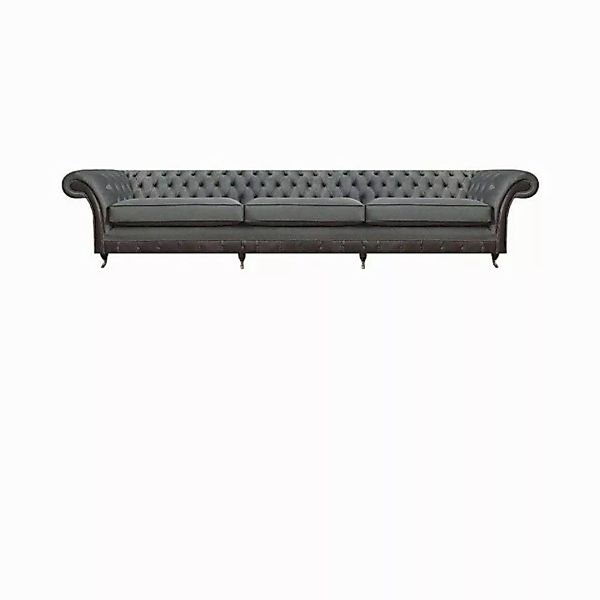 JVmoebel Chesterfield-Sofa Grau Designer Polstermöbel Garnitur 3tlg Wohnzim günstig online kaufen