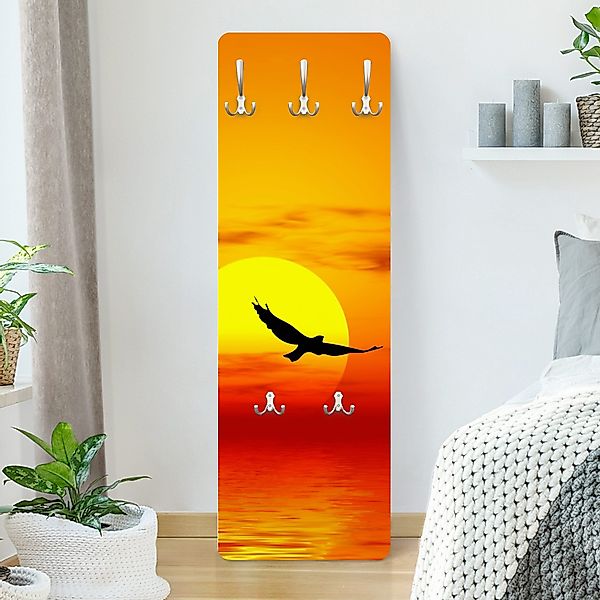 Wandgarderobe Holzpaneel Fabulous Sunset günstig online kaufen