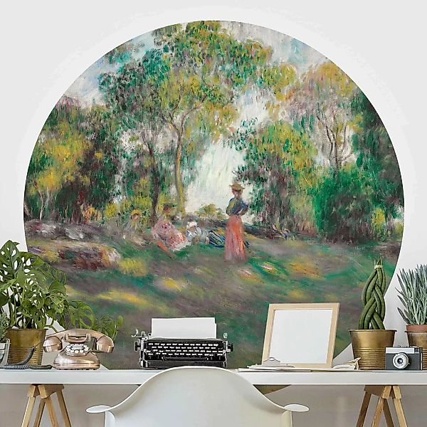 Runde Fototapete Auguste Renoir - Landschaft mit Figuren günstig online kaufen