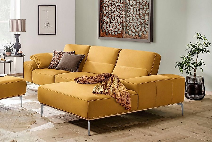 W.SCHILLIG Ecksofa run, Designsofa, bequem, L-Form, mit elegantem Holzsocke günstig online kaufen