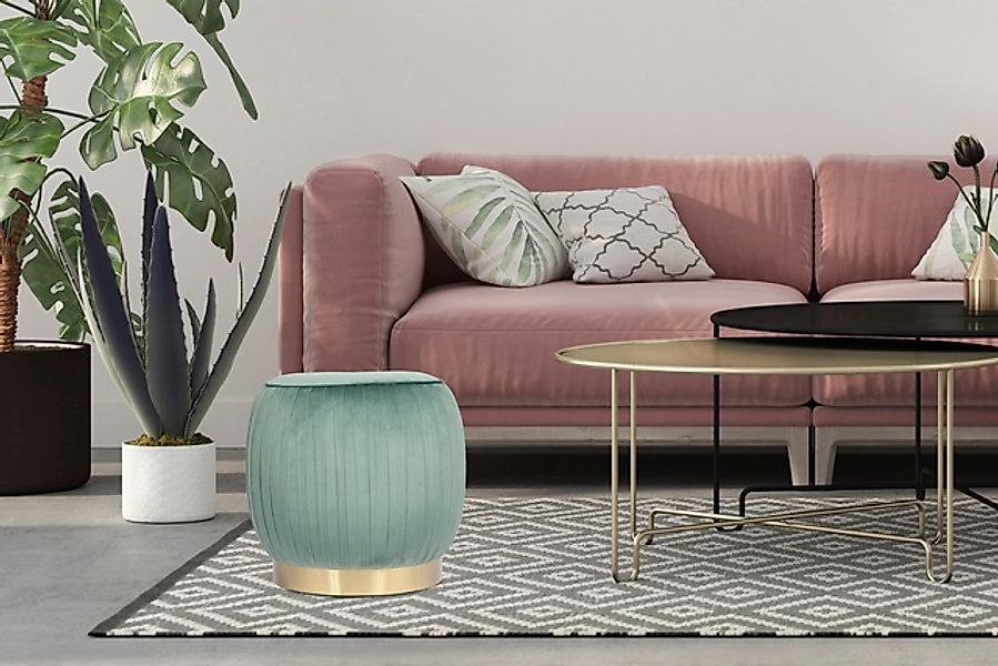 Kayoom Sitzhocker »Hocker Lilje, Edler Touch durch goldenen Sockel,Hochwert günstig online kaufen