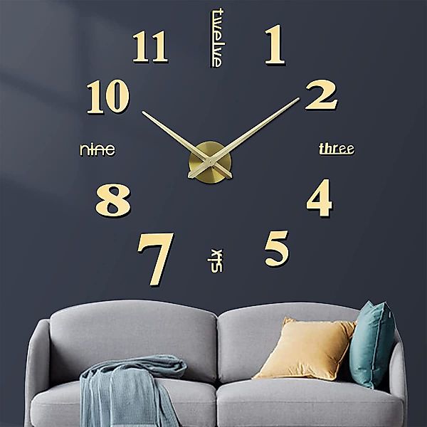 ZEUOPQ Wanduhr Moderne DIY,3D-Zahlen Wanduhren,Geräuschlos Acryl günstig online kaufen