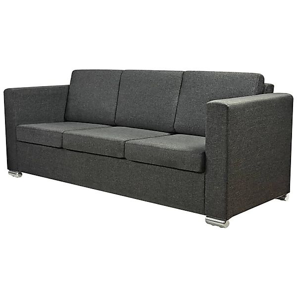 vidaXL 3-Sitzer Sofa Stoff Dunkelgrau Modell 2 günstig online kaufen