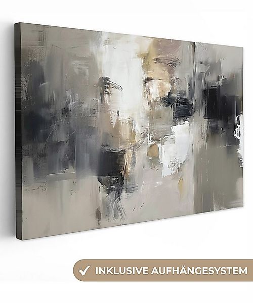 OneMillionCanvasses® Leinwandbild Farbpalette - Pinselstriche - Beige - Neb günstig online kaufen