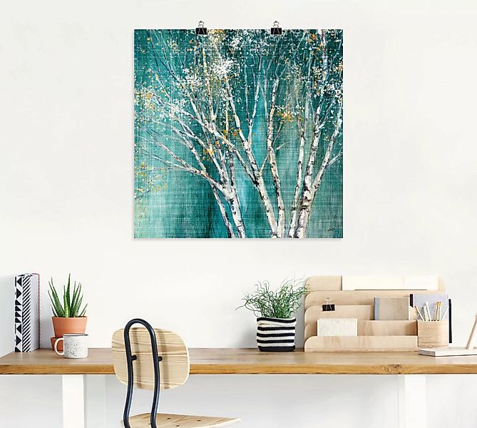 Artland Wandbild »Blaue Birke«, Bäume, (1 St.), als Leinwandbild, Poster, W günstig online kaufen