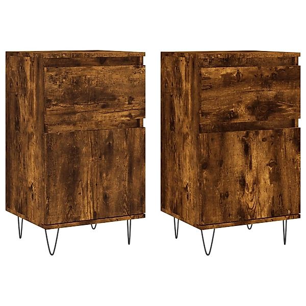 vidaXL Sideboards 2 Stk Räuchereiche 40x35x70 cm Holzwerkstoff 831159 günstig online kaufen