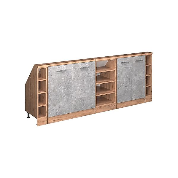 Vicco Unterschrank R-Line, Beton/Goldkraft Eiche, 215 günstig online kaufen