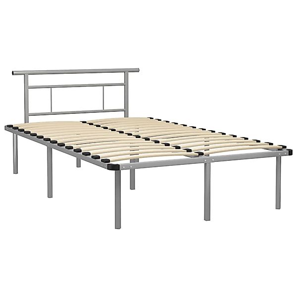 Bettgestell Grau Metall 120x200 Cm günstig online kaufen