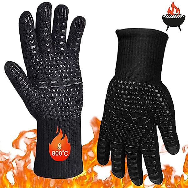 GOLDEN Grillhandschuhe Grillhandschuhe hitzebeständig feuerfeste Kochhandsc günstig online kaufen