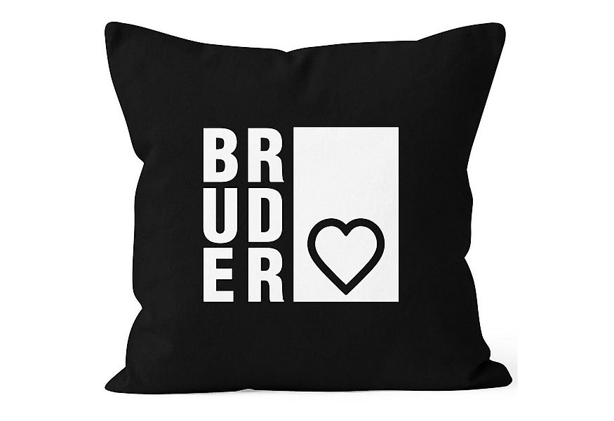 MoonWorks Dekokissen Kissenbezug Bruderherz Bruder Geschenk Geburtstag Kiss günstig online kaufen