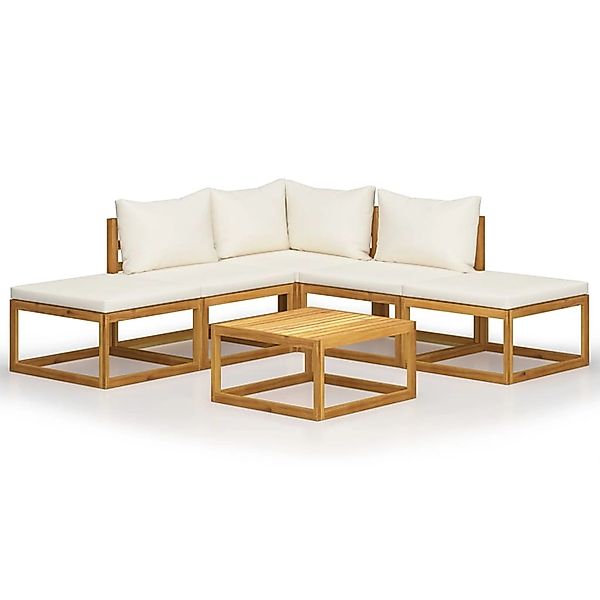 vidaXL Gartenlounge-Set 6-tlg. Garten-Lounge-Set mit Kissen günstig online kaufen