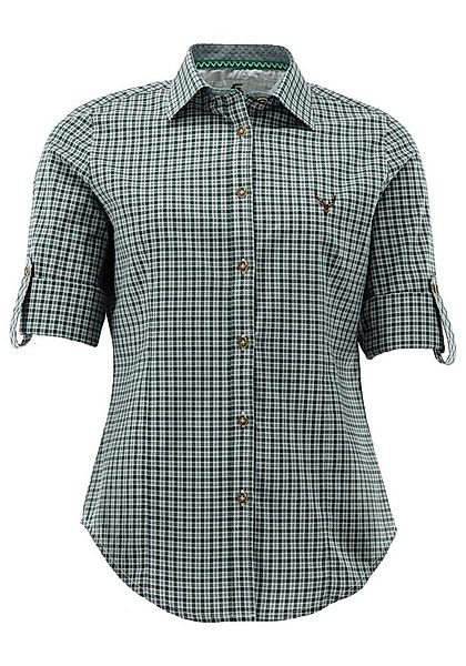 OS Trachten Trachtenbluse Prami Langarmbluse mit Hirsch-Stickerei auf der B günstig online kaufen