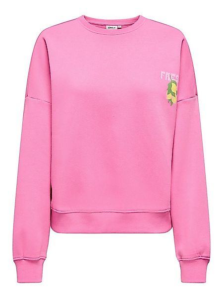 ONLY Sweatshirt ONLLINY L/S O-NECK PRINT CS SWT mit Print auf Vorder- und R günstig online kaufen