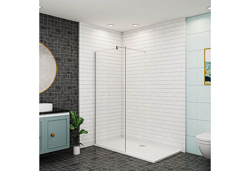 Duschparadies Duschwand Duschabtrennung Duschwand Walk In NANO Echtglas sch günstig online kaufen