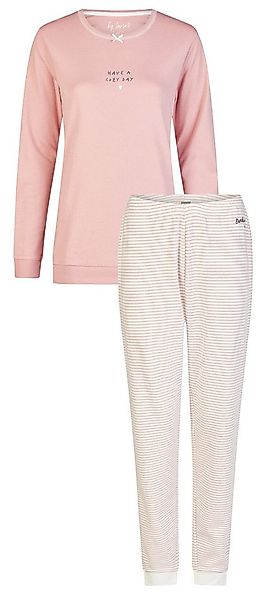 By Louise Schlafanzug Damen Pyjama lang mit Bündchen (2 tlg) Modisches Desi günstig online kaufen