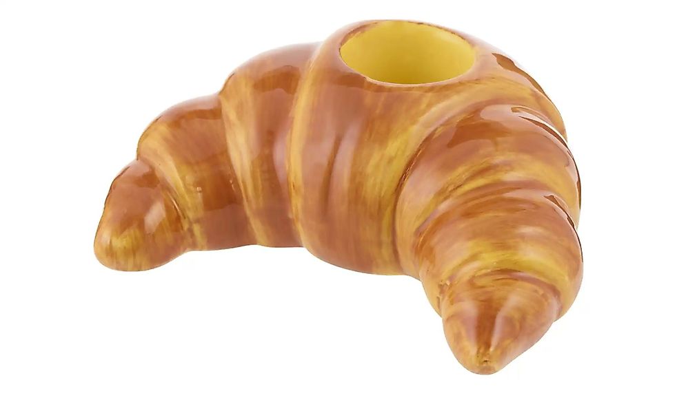 Kerzenleuchter Croissant   ¦ braun ¦ Steingut ¦ Maße (cm): B: 8,5 H: 3,5 T: günstig online kaufen